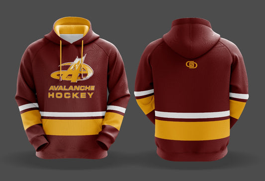 AVALANCHE HOCKEY JERSEY STYLE HOODIE