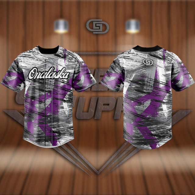 FULL BUTTON BASEBALL JERSEY Gameday Supply llc